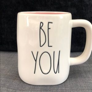Rae Dunn Be you mug with pink inside